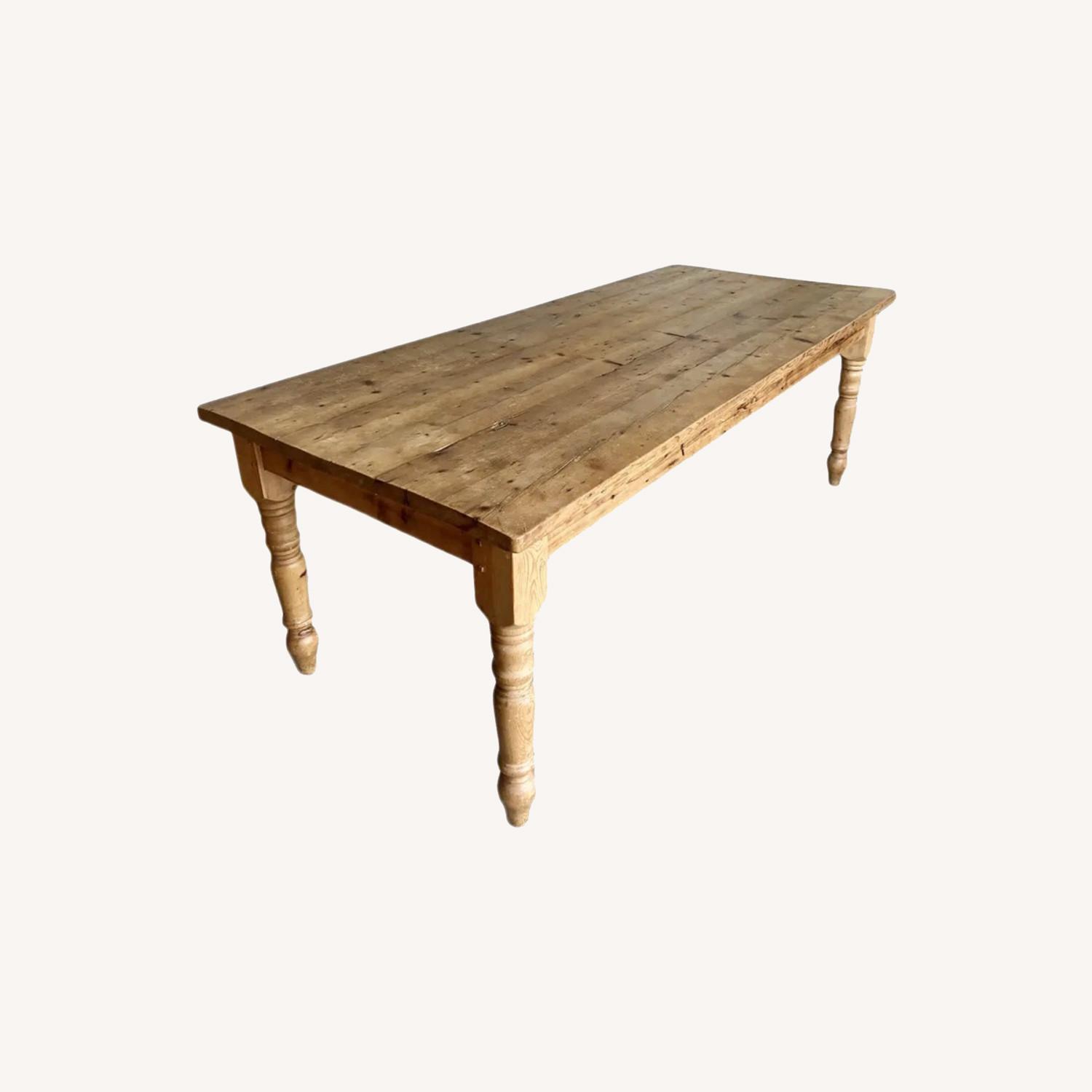 Rustic Farmhouse Pine Dining Table - image-0