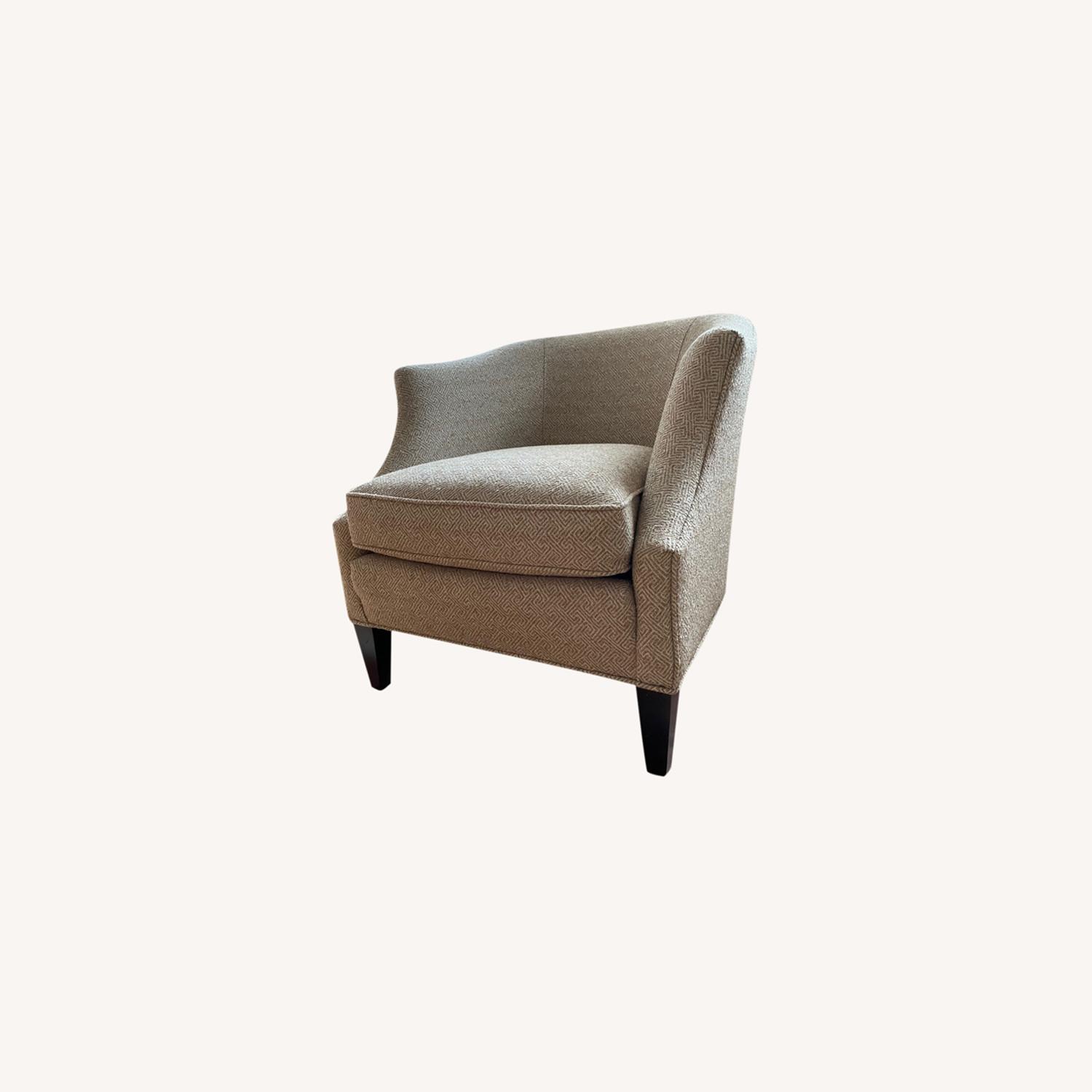 Brown Geometric Patterned Chair - image-0