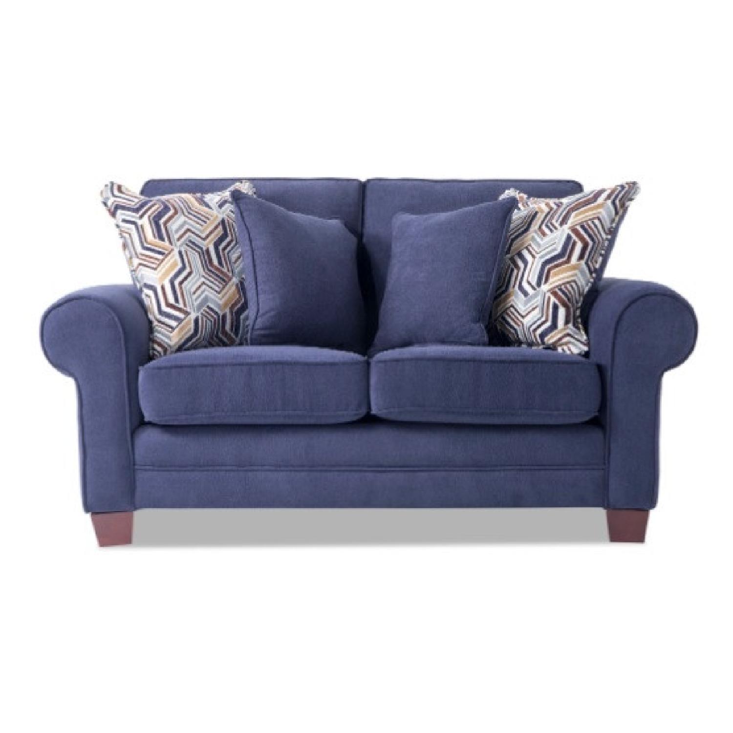 Navy Gracie Loveseat Bob's Discount Furniture AptDeco