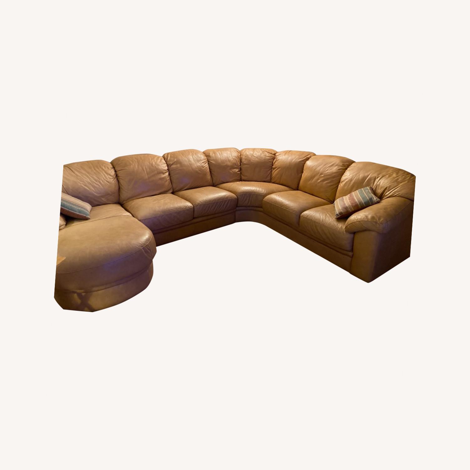 Natuzzi 4 Piece Leather Sectional - image-0