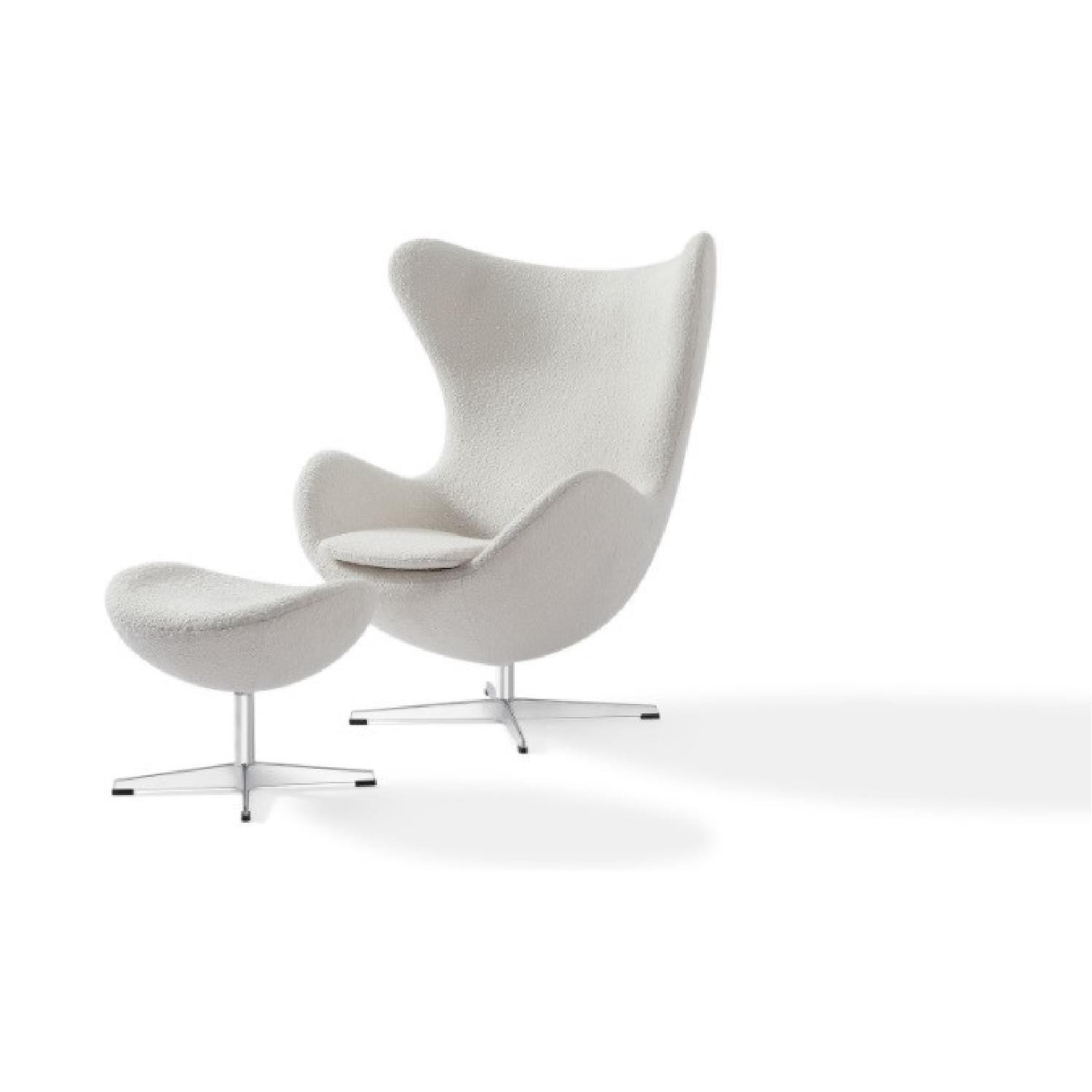 Kardiel Premium Twill Amoeba Chair and Ottoman - image-6