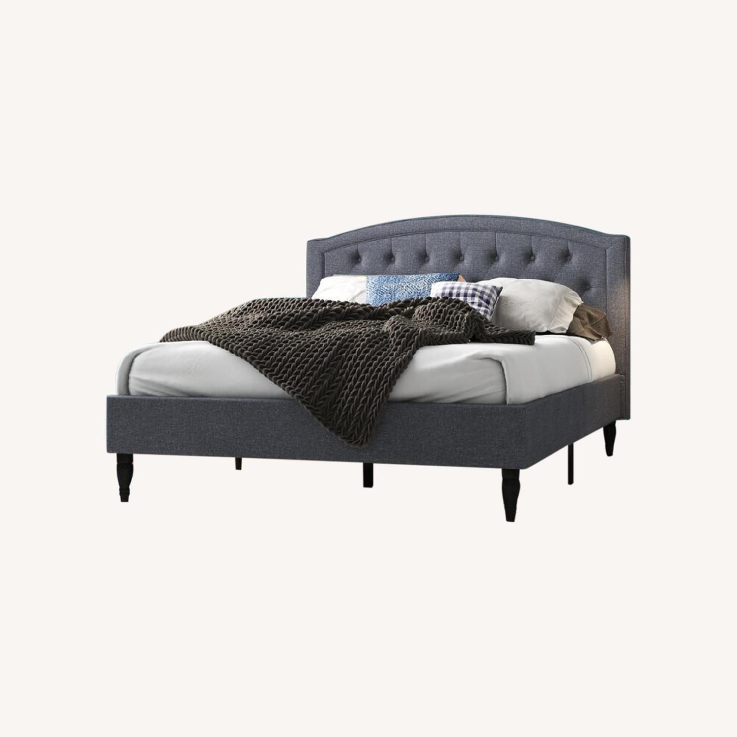 Wayfair Linen Tufted Queen Headboard and Frame AptDeco