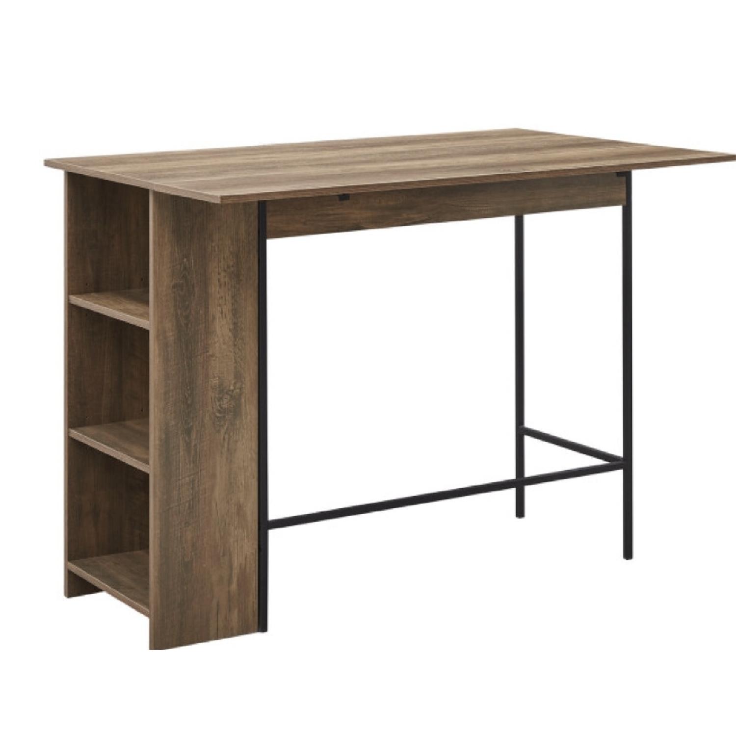 Houzz Counter Height Drop Leaf Table with Storage - image-4