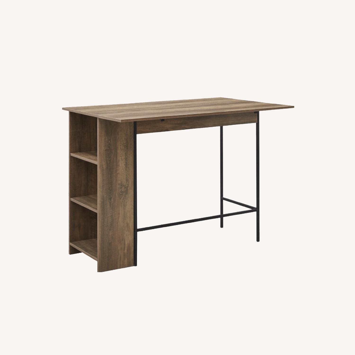 Houzz Counter Height Drop Leaf Table with Storage - image-0