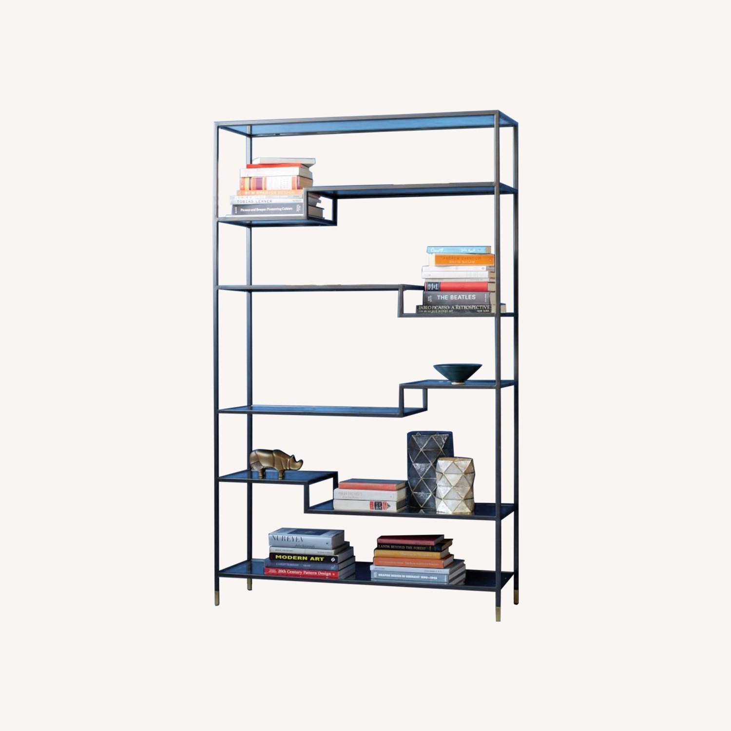 2 West Elm Tiered Tower Bookcases AptDeco