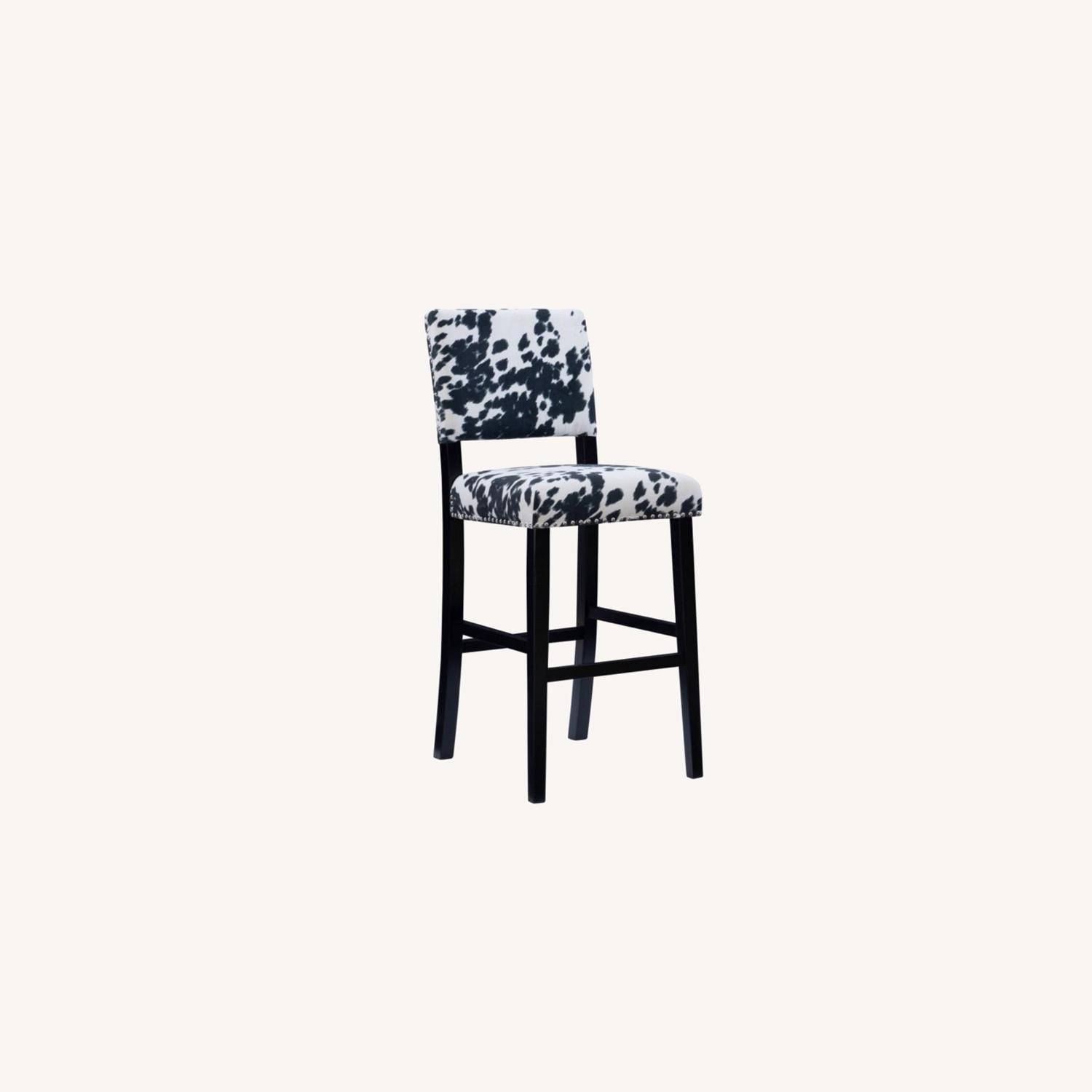 Cow Print Bar Stool - image-0