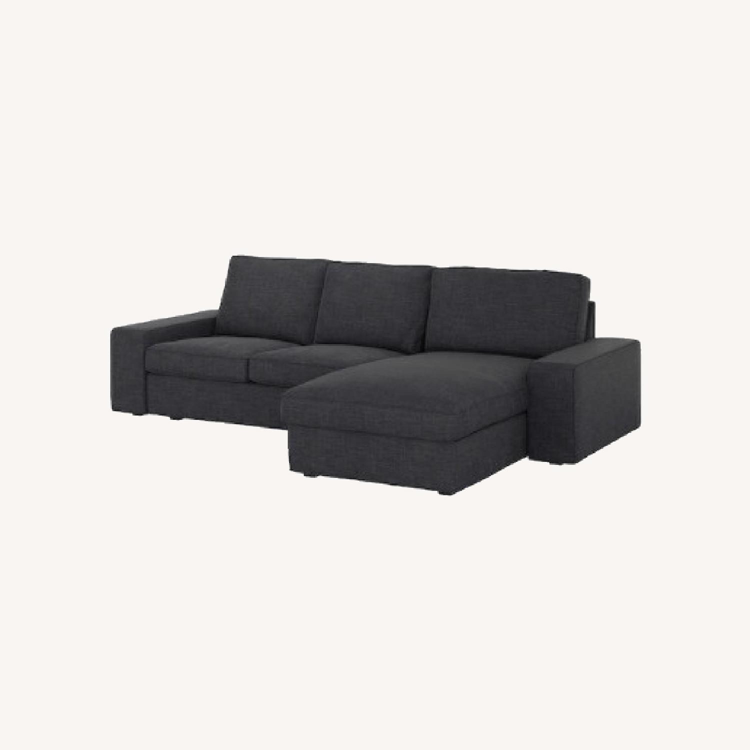 IKEA 3 Piece Sofa Sectional Dark Grey AptDeco