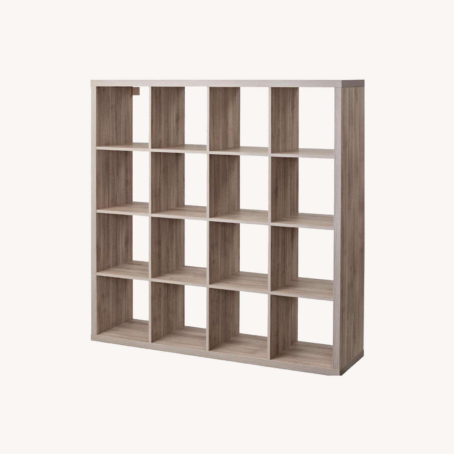 IKEA Kallax 4X4 Shelf Walnut Grey - image-0