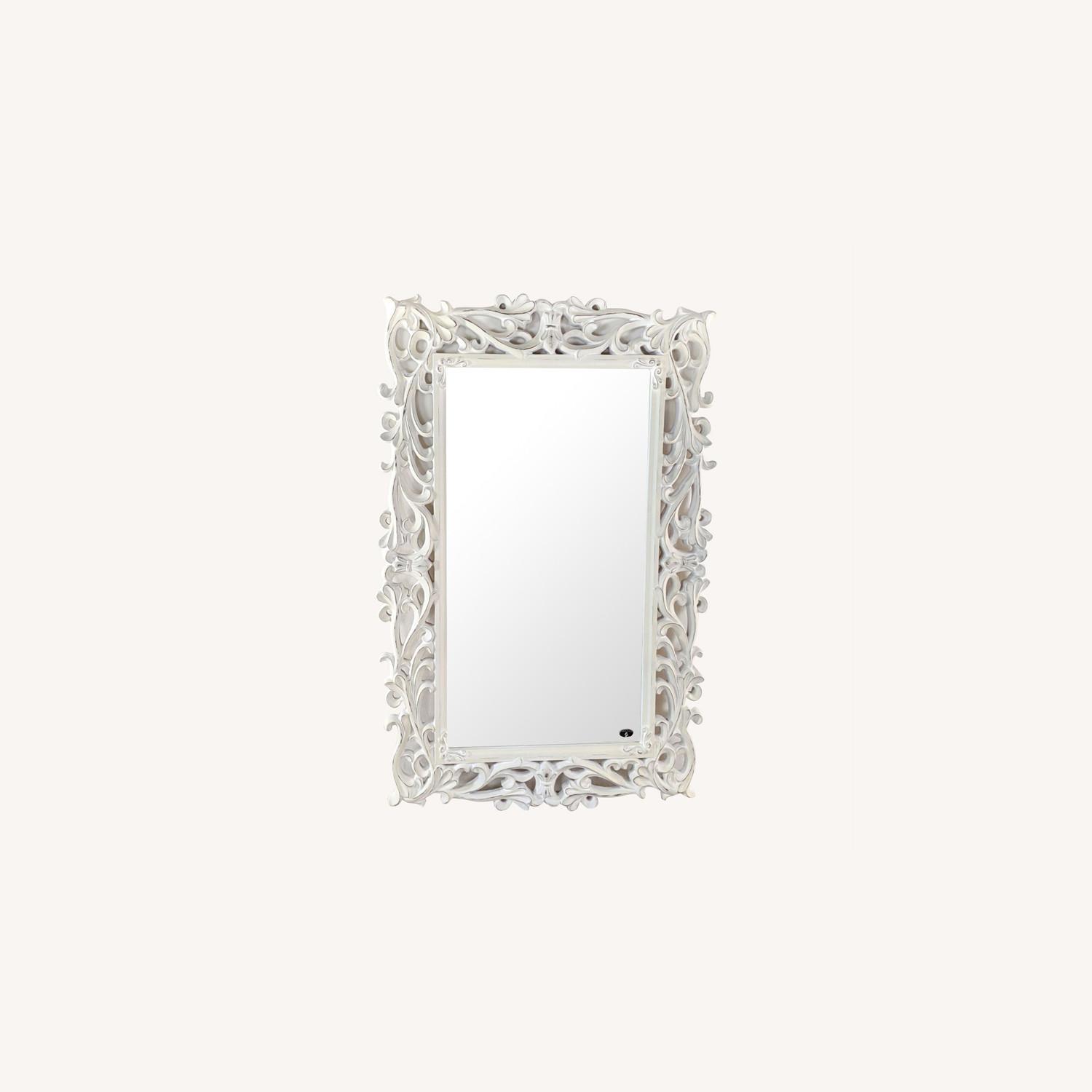 Wall Mirror with White Frame AptDeco