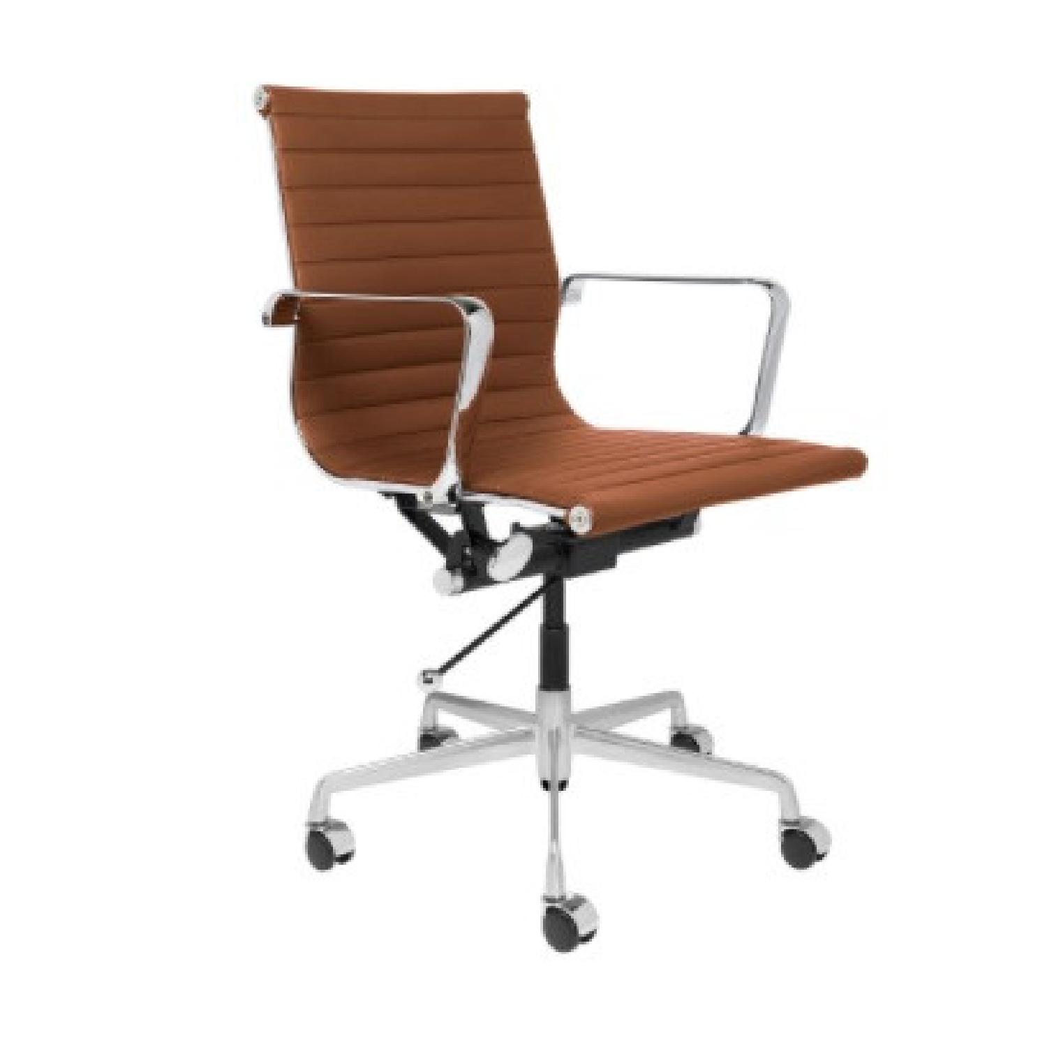 Modern Vegan Leather Office Chair - image-5