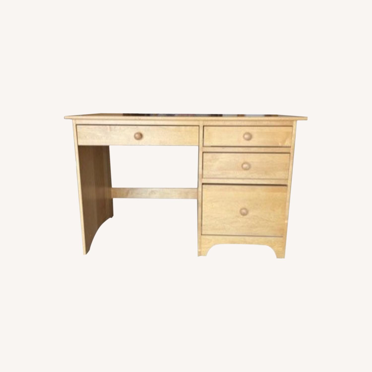 Kid Pine Desk with Hutch AptDeco