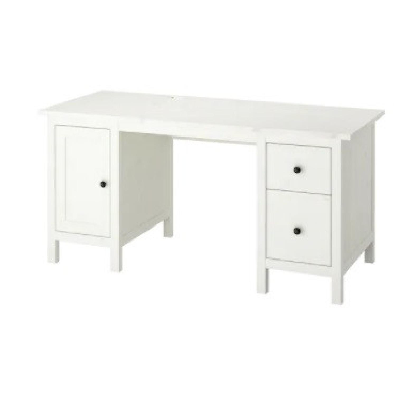 IKEA White Hemnes Desk - Large with storage - image-9