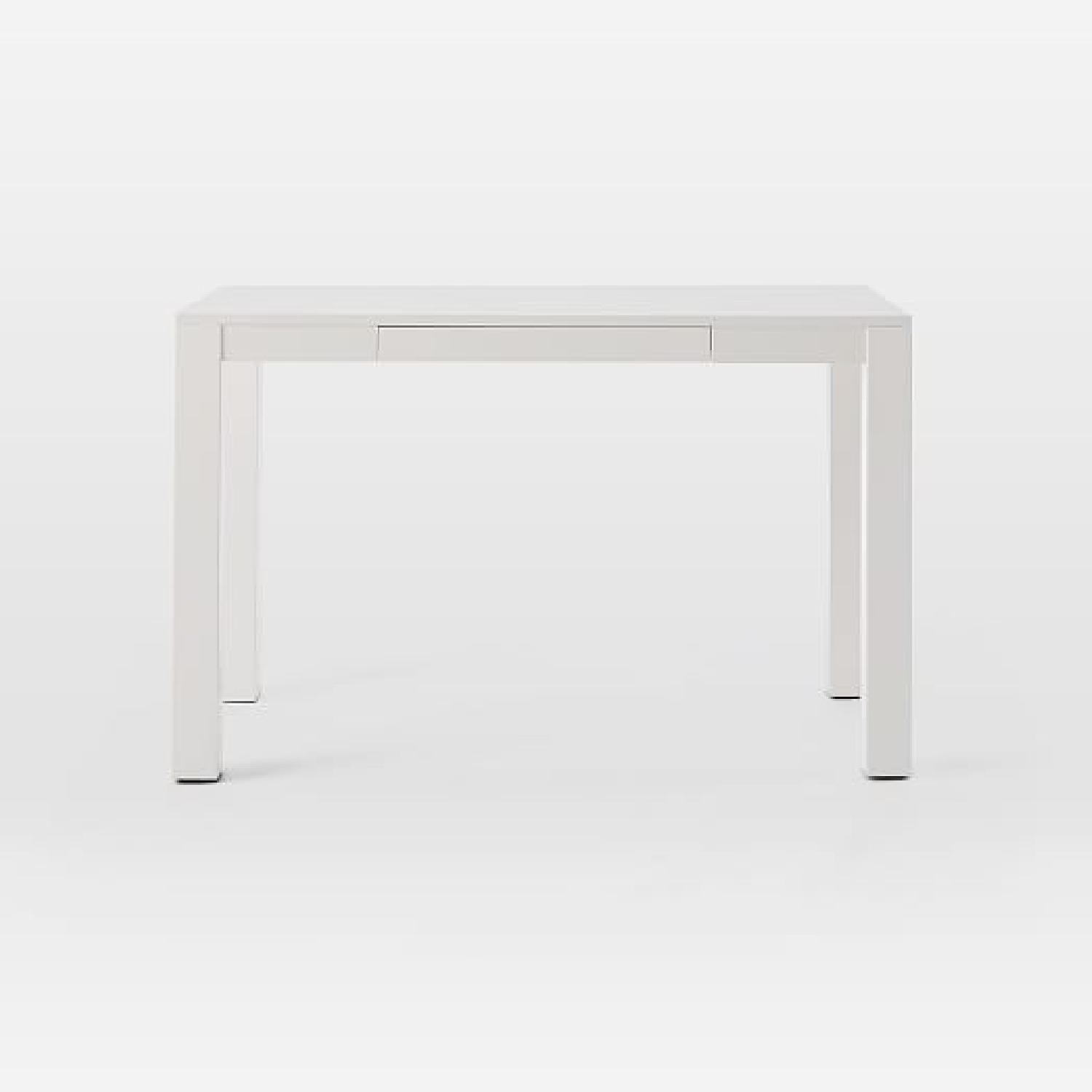 West Elm Original White Lacquer Parsons Desk - image-11