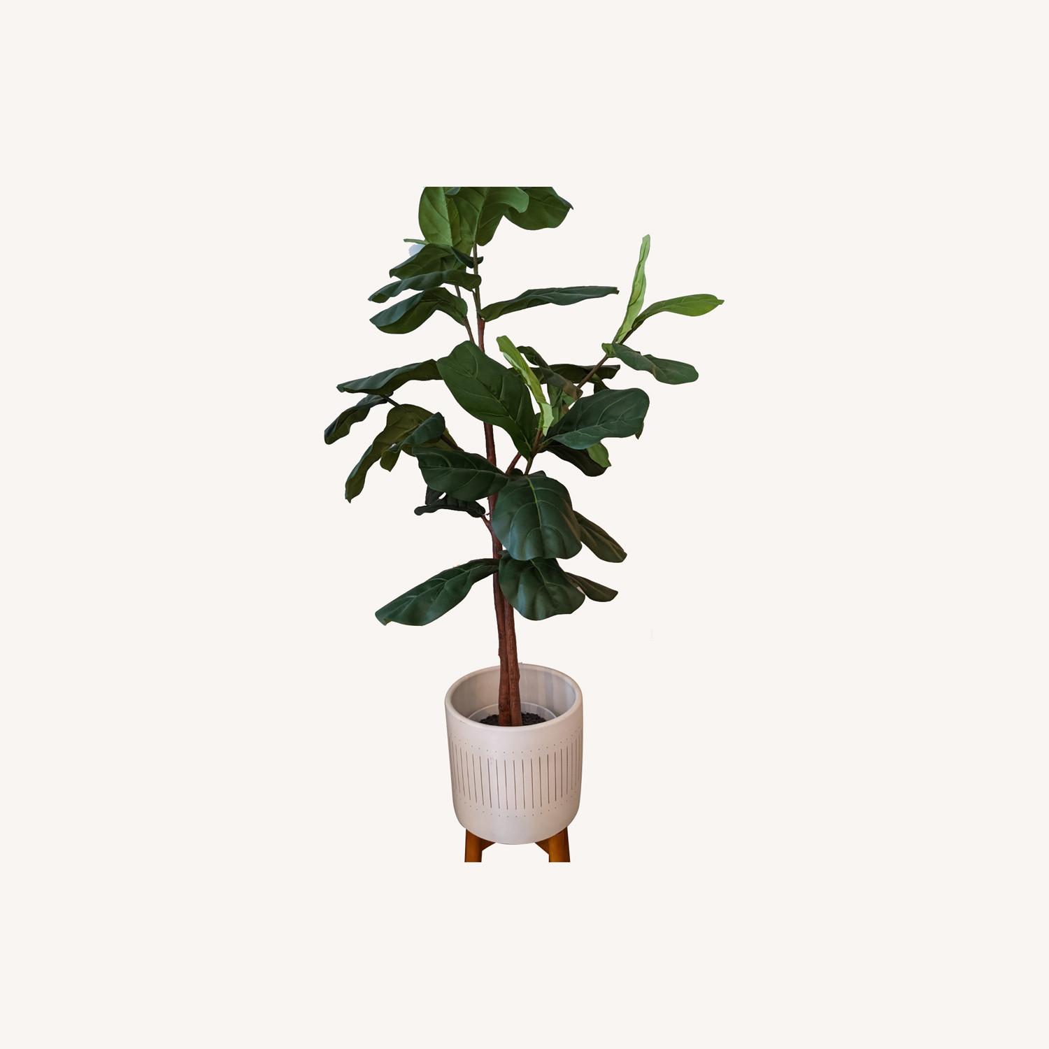 West Elm Faux Fiddle Leaf Fig Tree + Planter AptDeco