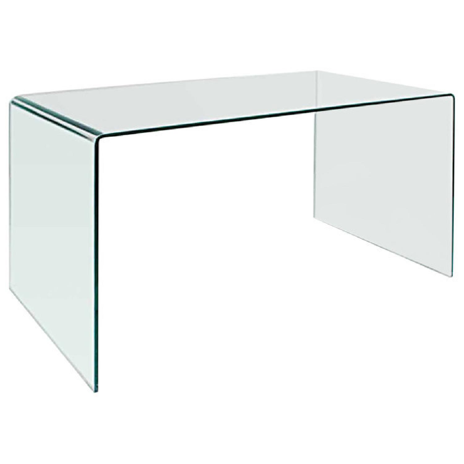 Houzz Bent Glass Office Desk AptDeco