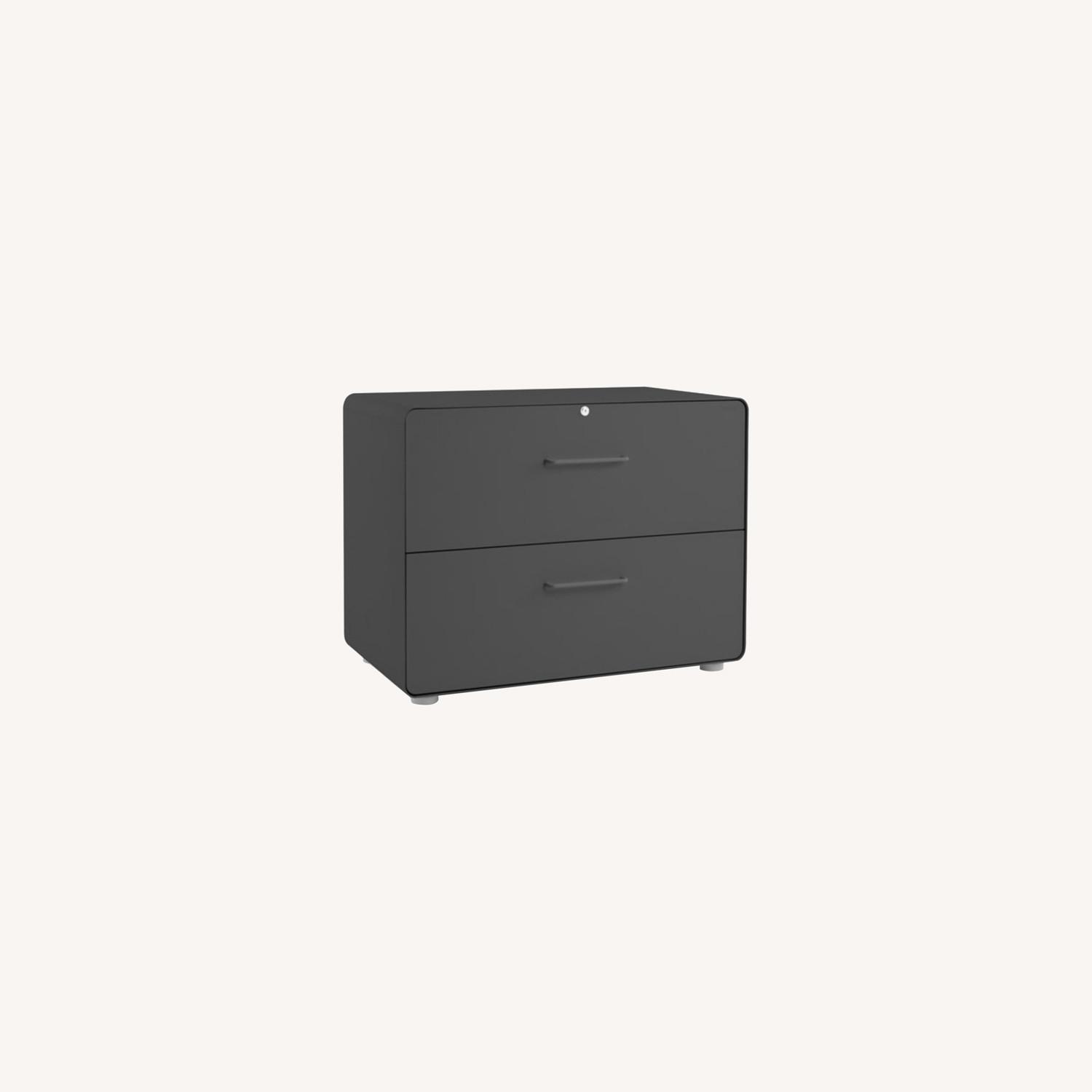 Poppin Black Stow 2 Drawer Lateral File AptDeco