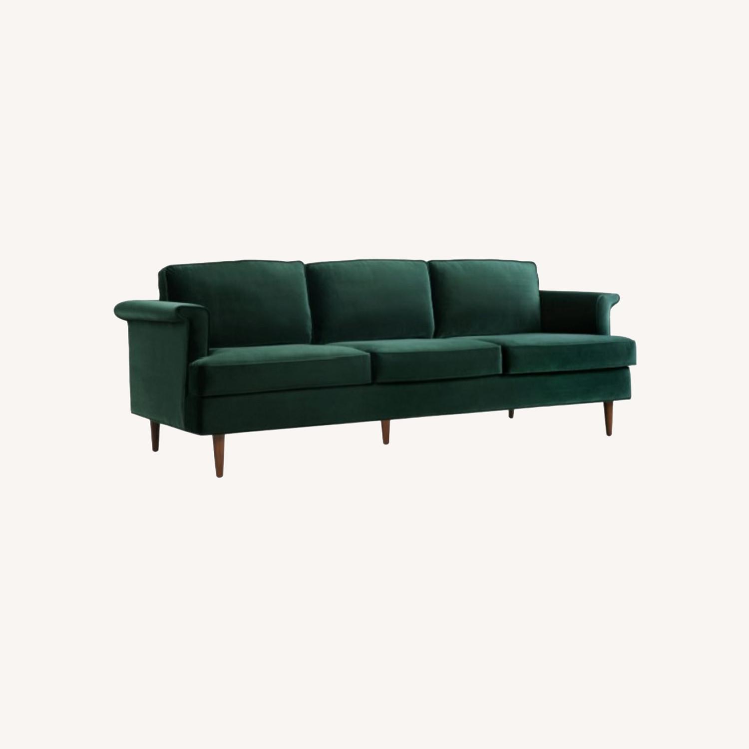 Wayfair Forest Green Velvet Sofa AptDeco
