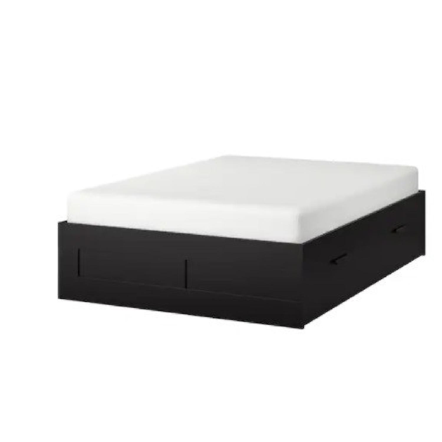 IKEA BRIMNES Queen Bed Frame with Storage, Black - image-6
