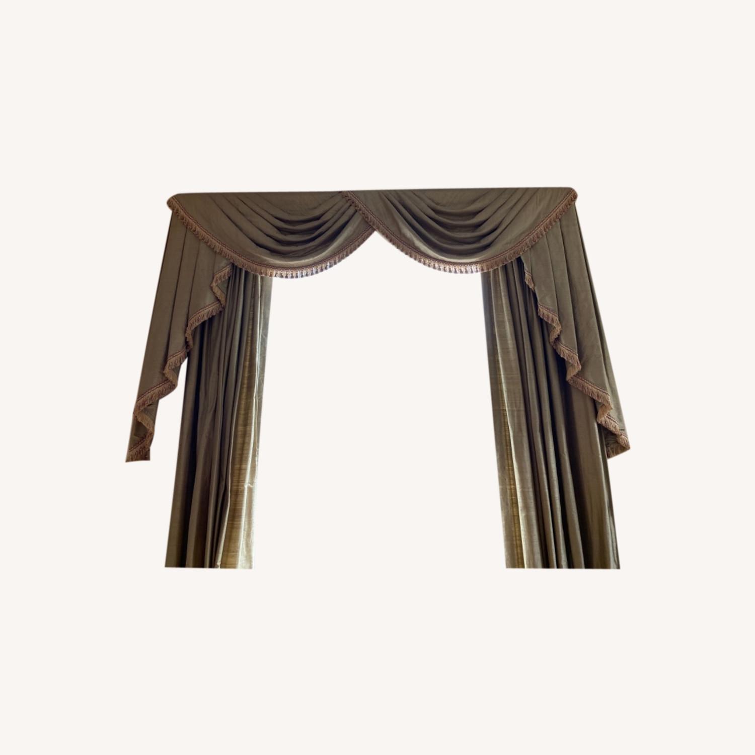 Vintage Silk Light Olive Valance - image-0