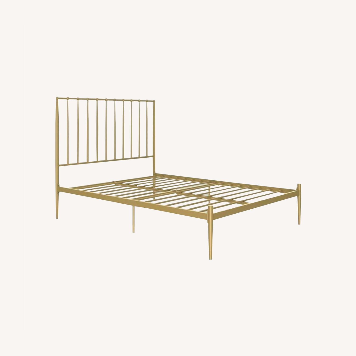 Wadw Logan Gold Metal Platform Bed - image-0