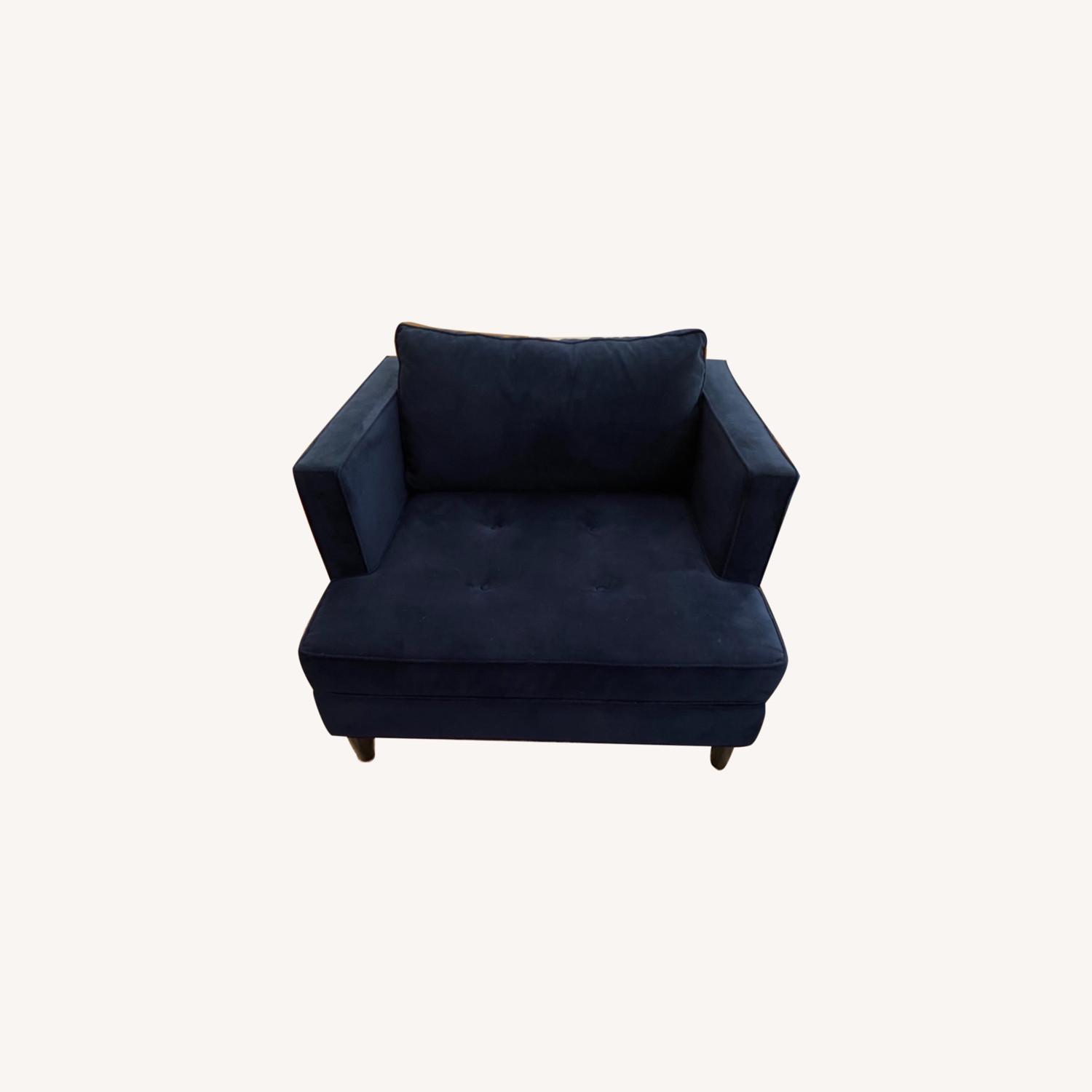 Navy Oversized Chair - image-0