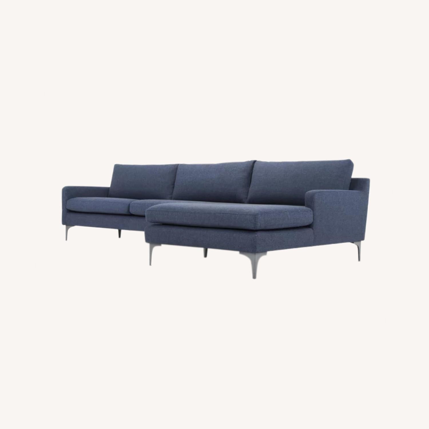Allmodern Cecilia Blue 119'' Sectional - image-0