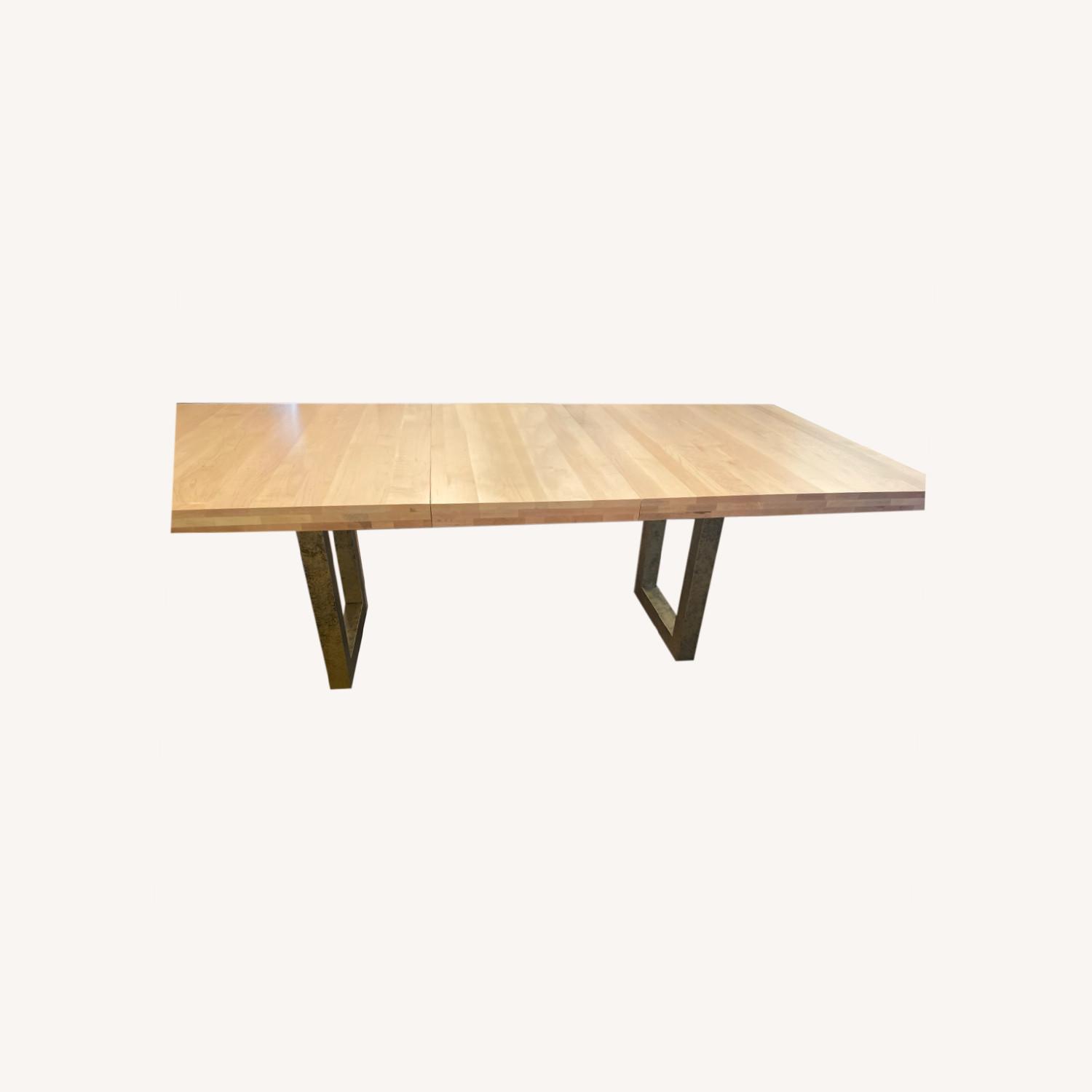Extendable Dining Table with Leaf - image-0