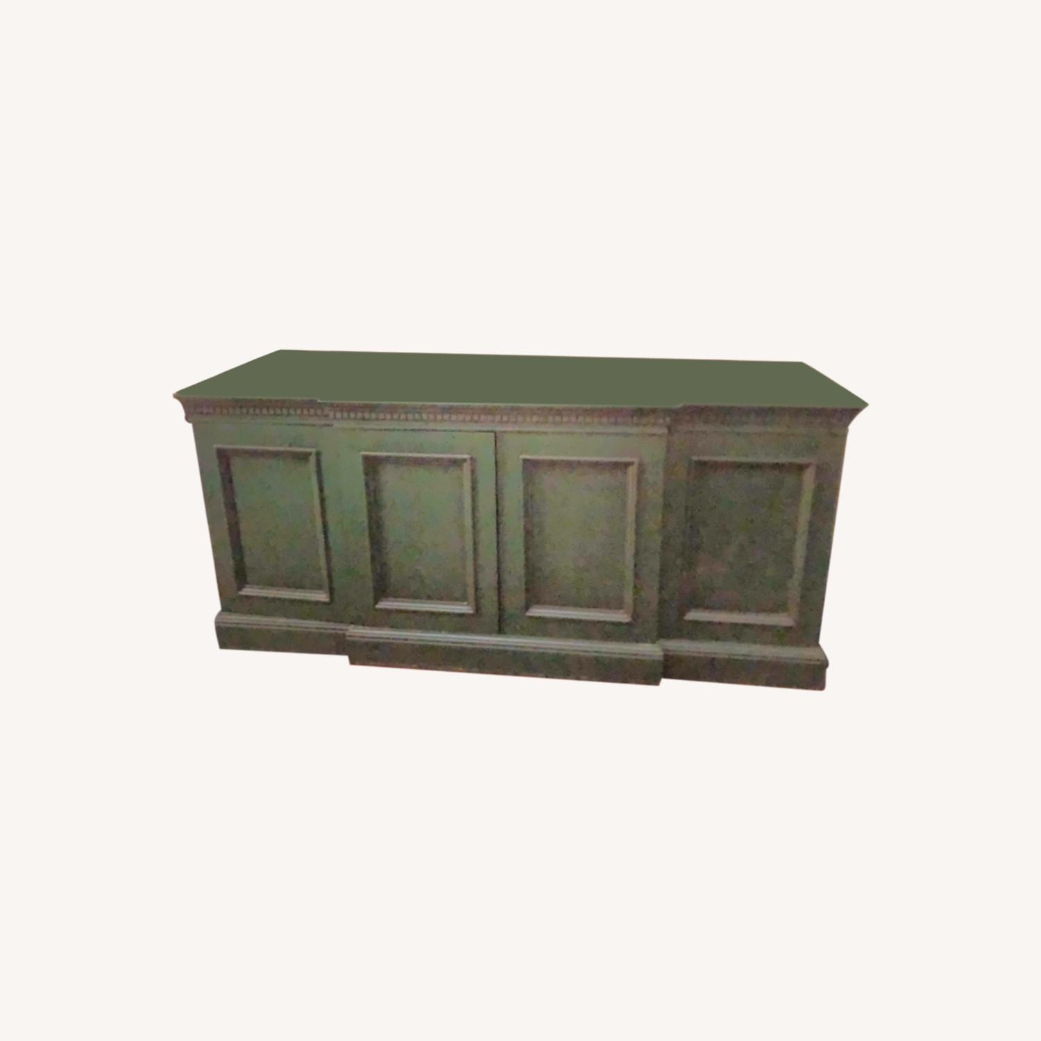 Hunter Green Wood Credenza AptDeco