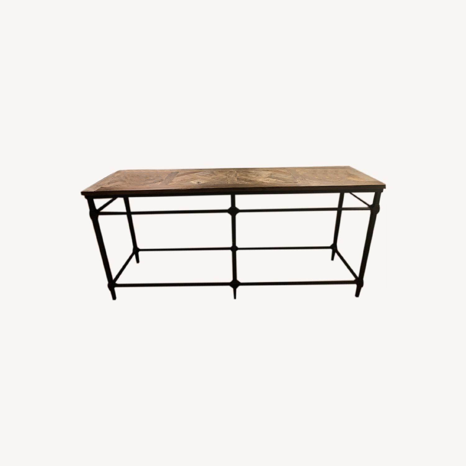 Pottery Barn Reclaimed Wood & Metal Console Table - image-0