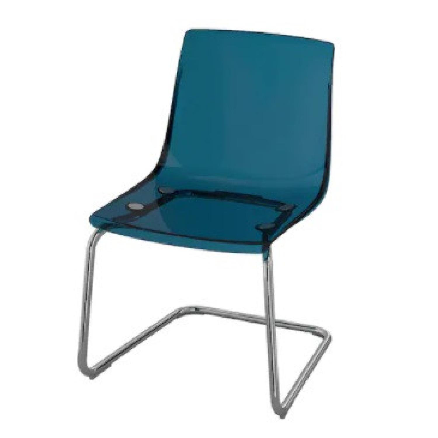 IKEA Blue Dining Chairs Set of 4 AptDeco