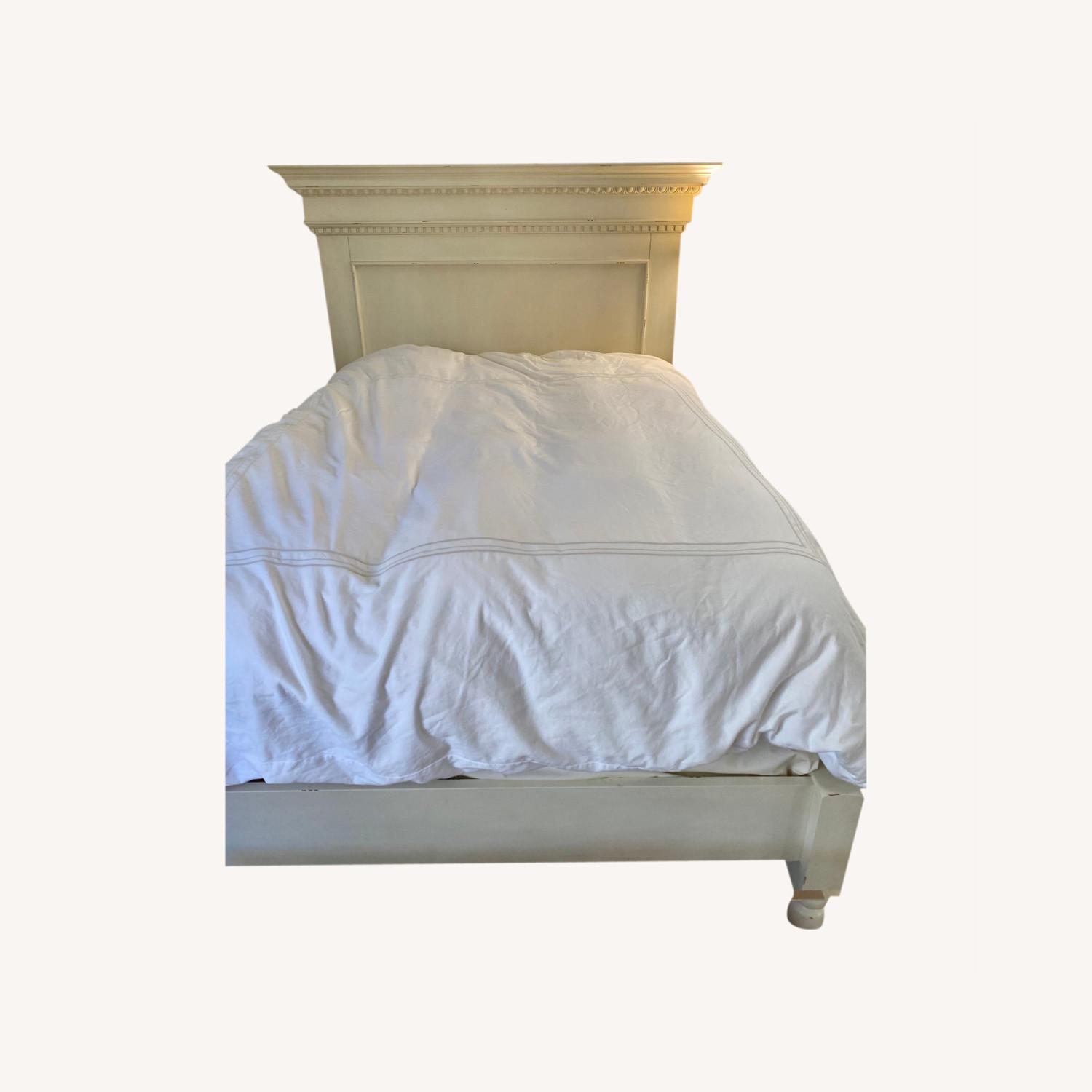 Pottery Barn Full Size Platform Bed and Headboard - image-0