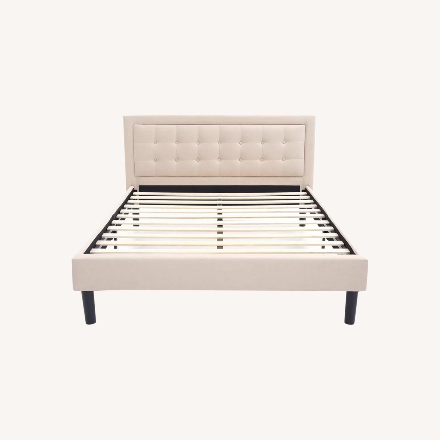 Wayfair Tufted Upholstered Platform Queen Bed AptDeco