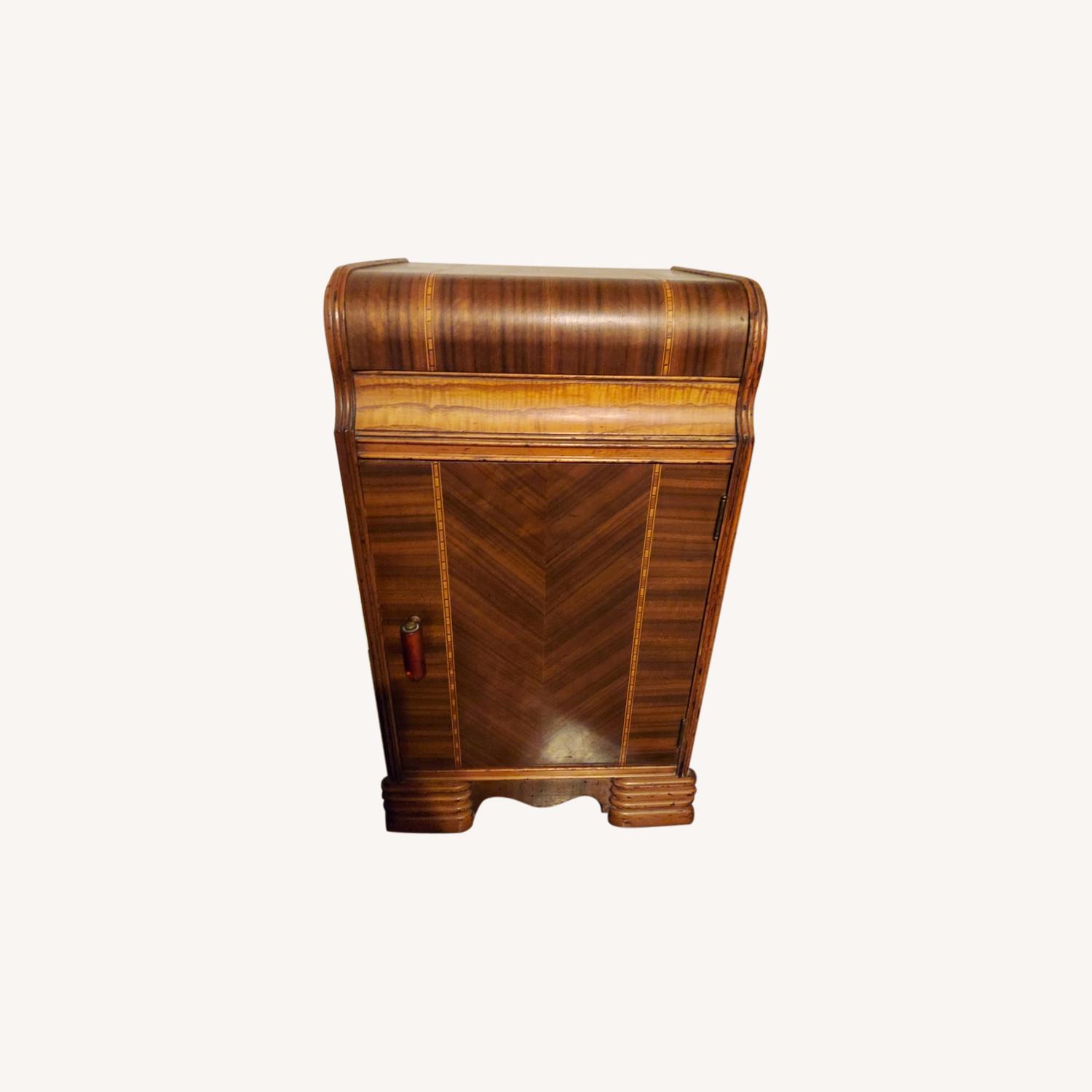 Antique Waterfall Nightstand AptDeco