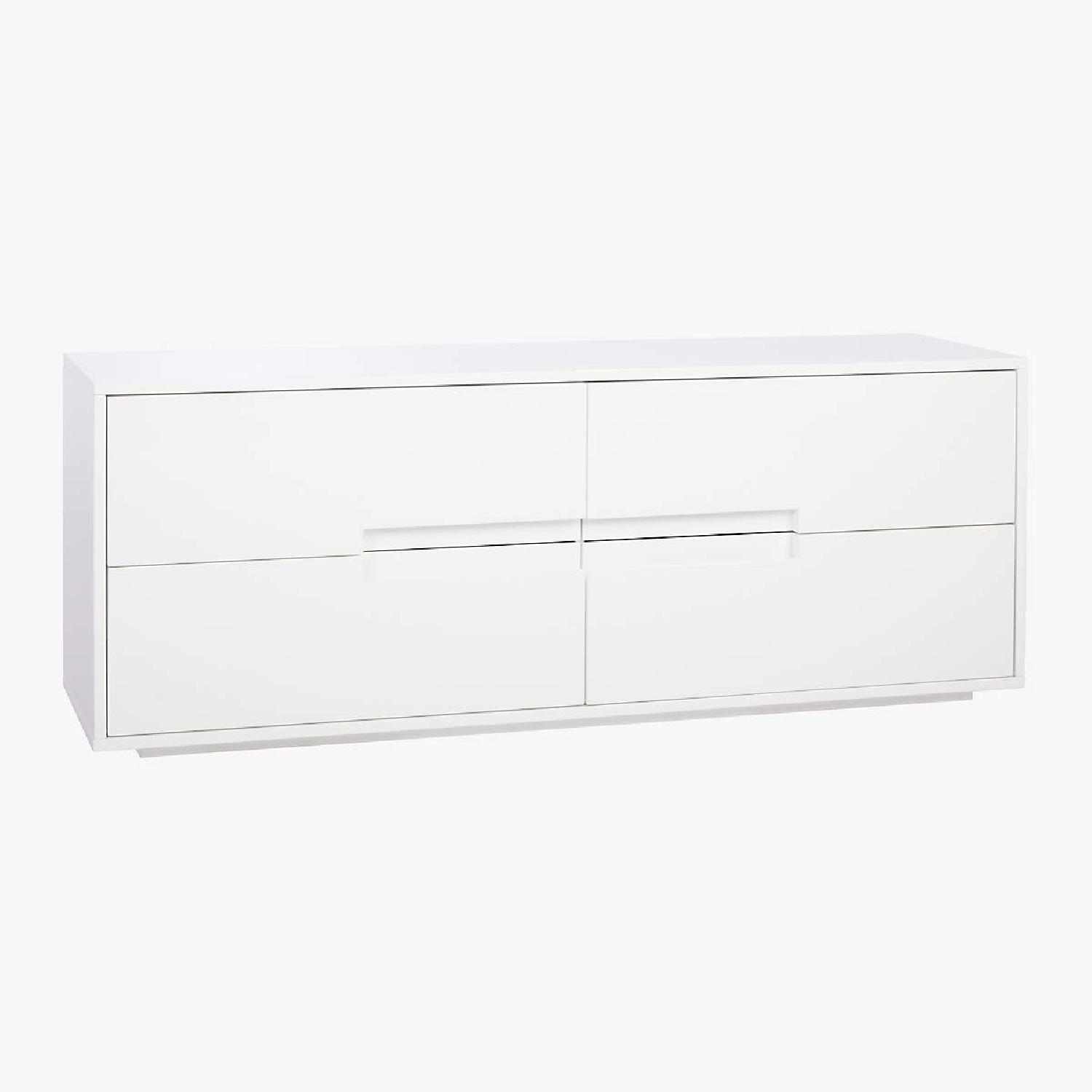 CB2 Modern White Dresser AptDeco