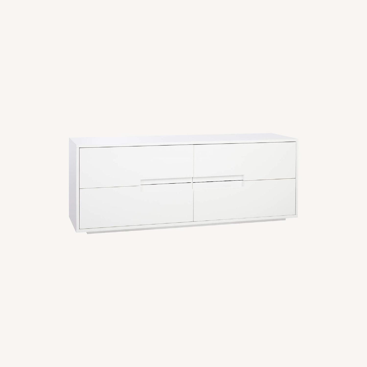 CB2 Modern White Dresser AptDeco