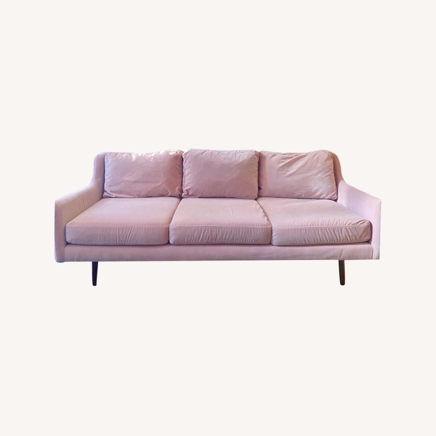 Pink Velvet Couch by Article AptDeco