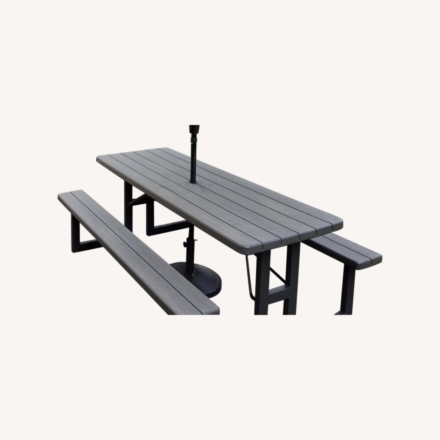 Picnic Table with 2 Benches - image-0