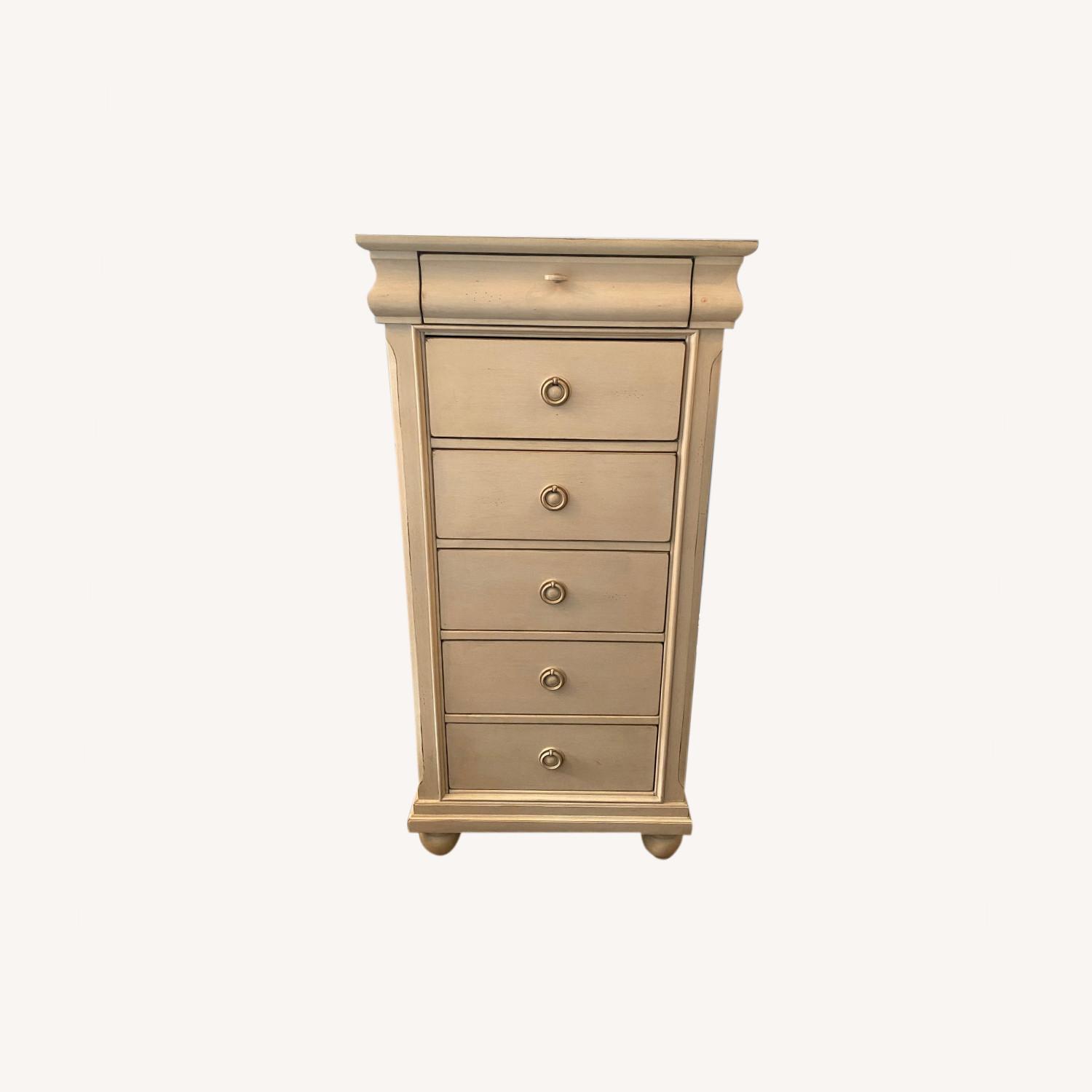 Rustic White Tall Dresser / Lingerie Chest - image-0