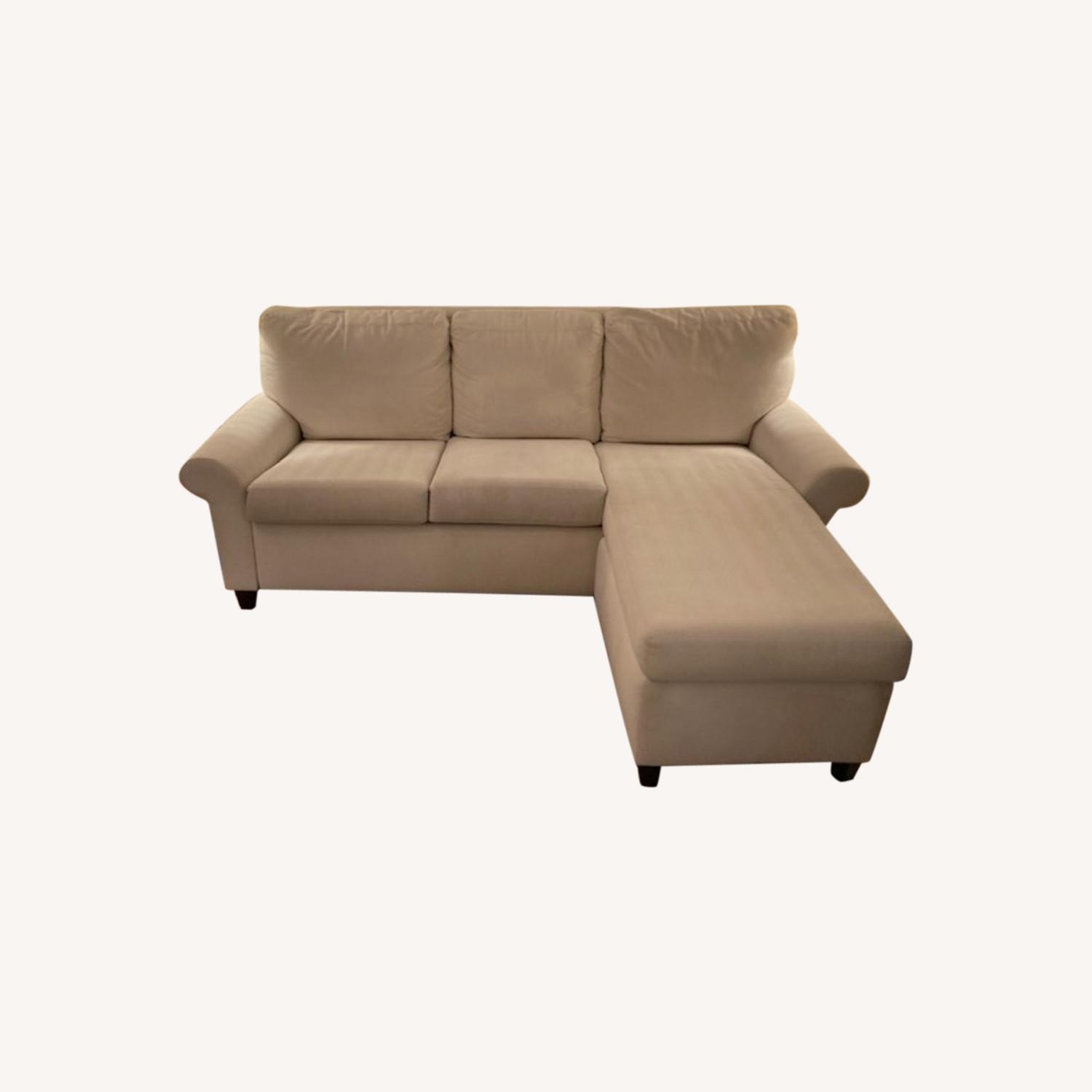 American Leather 3-Seat Sleeper with Chaise Ottoman - image-0