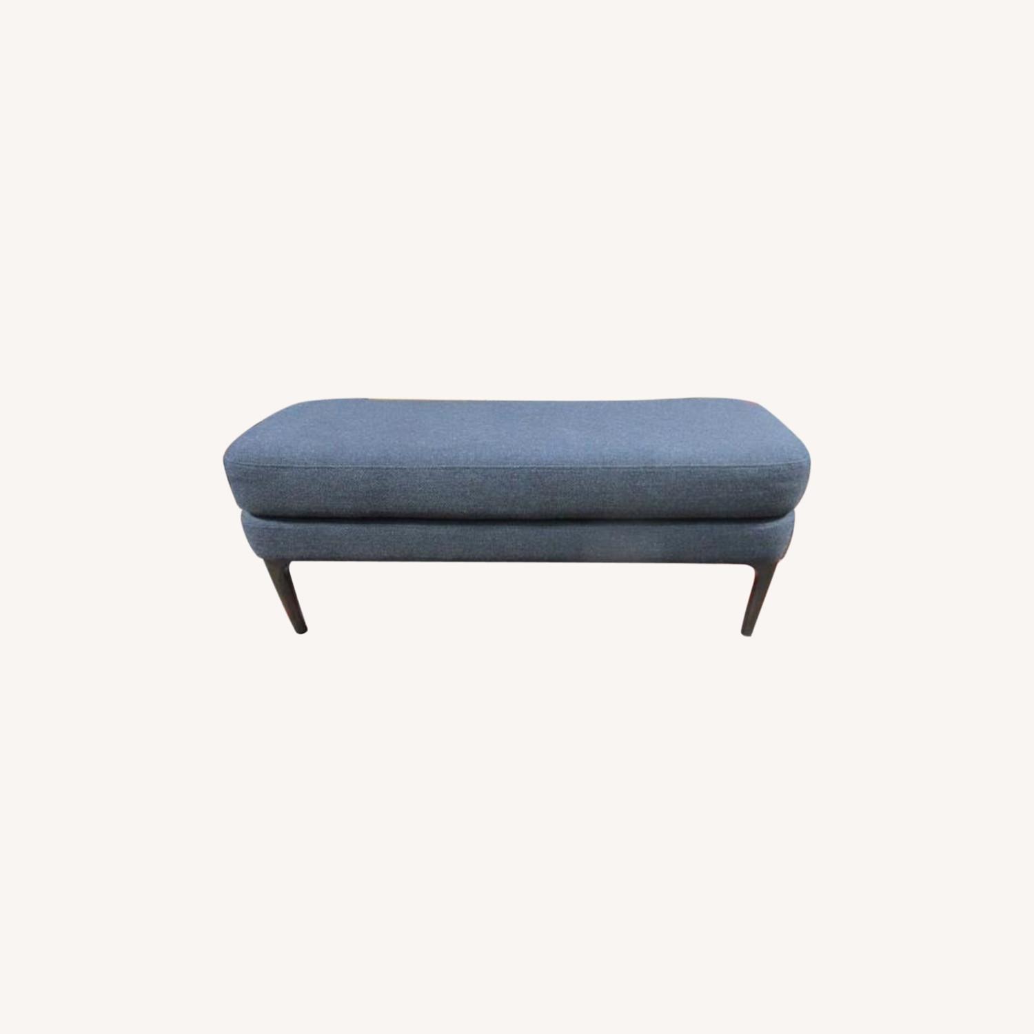 Blue Upholstered Bench - image-0