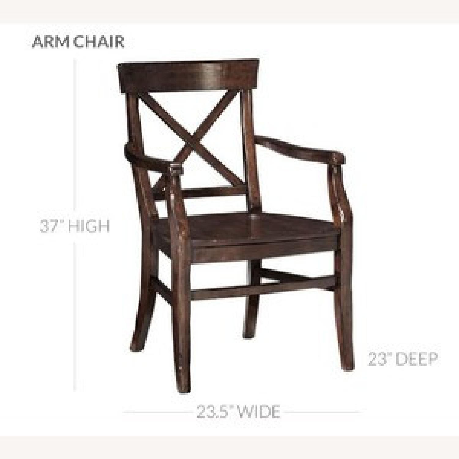 Pottery Barn Aaron Dining Armchair Black - image-3