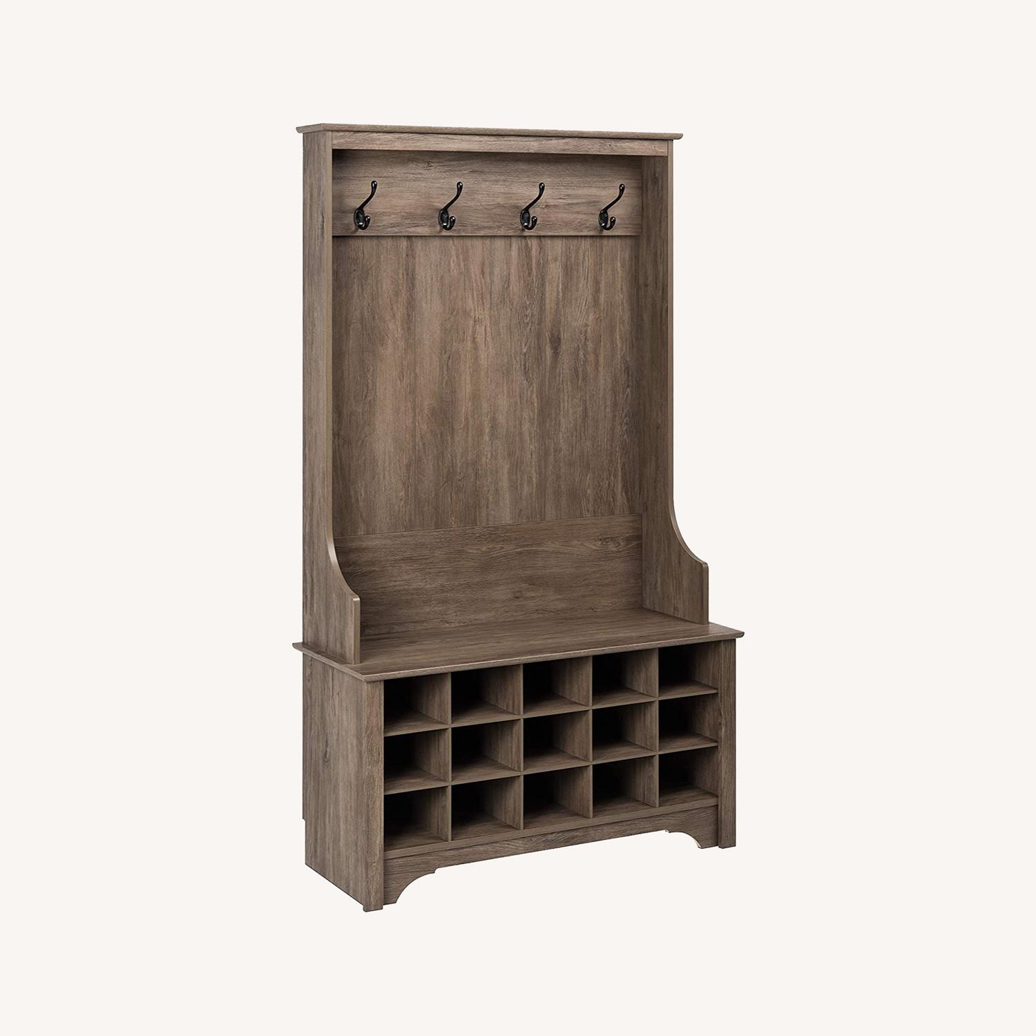 Shoe Storage Hall Tree, Drifted Gray AptDeco