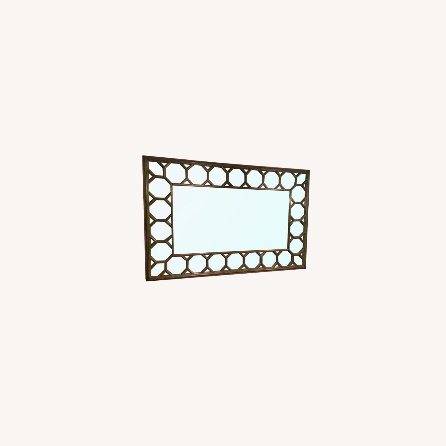 Huge Brass Antique Floor Mirror AptDeco