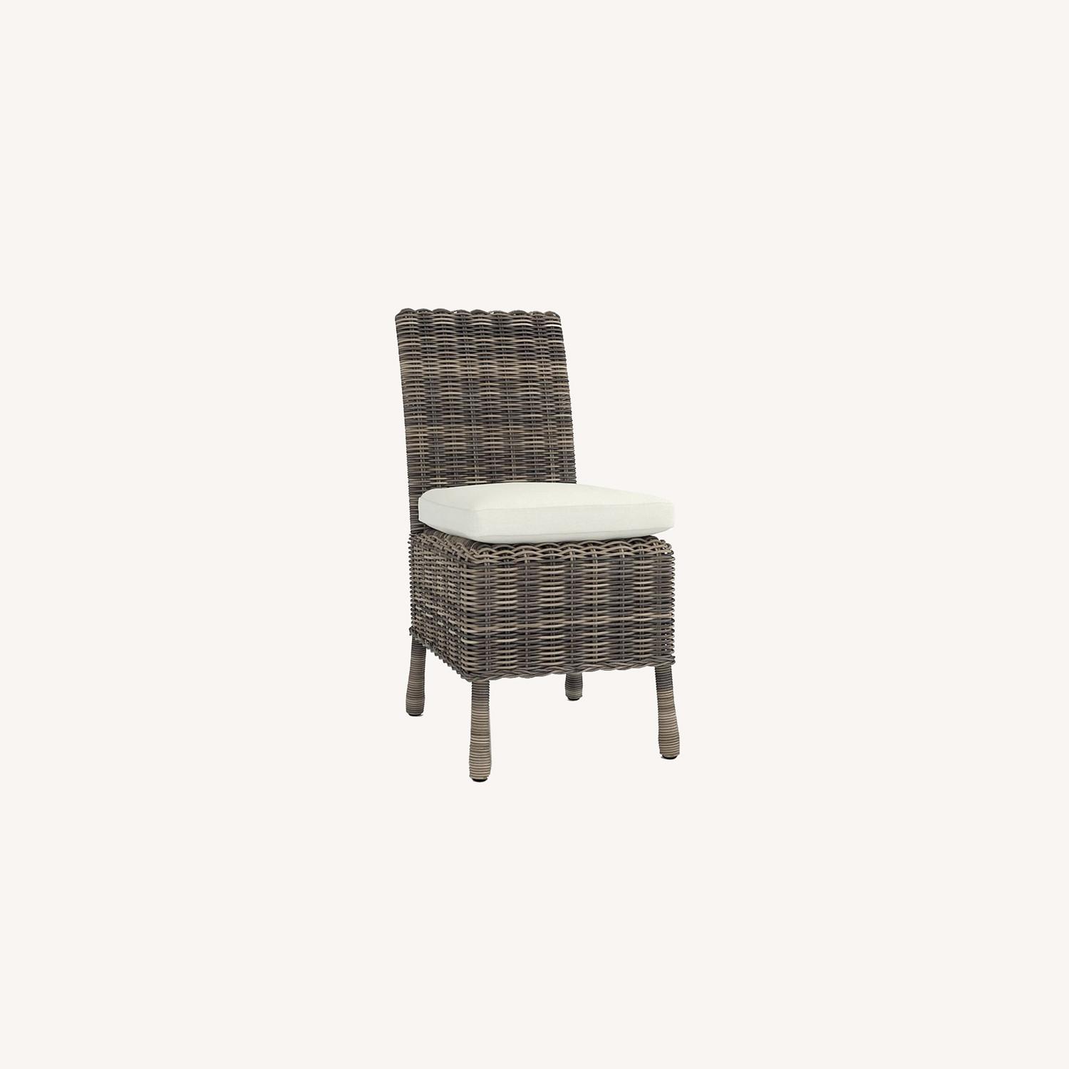 Pottery Barn Huntington Wicker Dining Side Chair AptDeco
