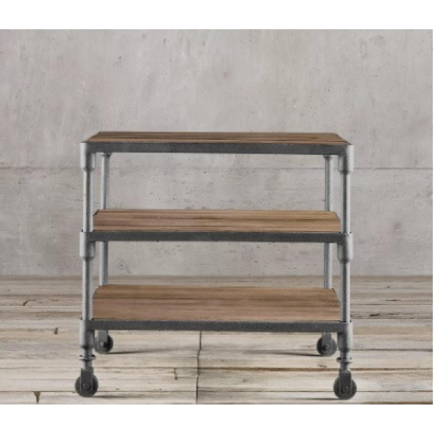 Restoration Hardware Dutch Industrial Square Side Table AptDeco