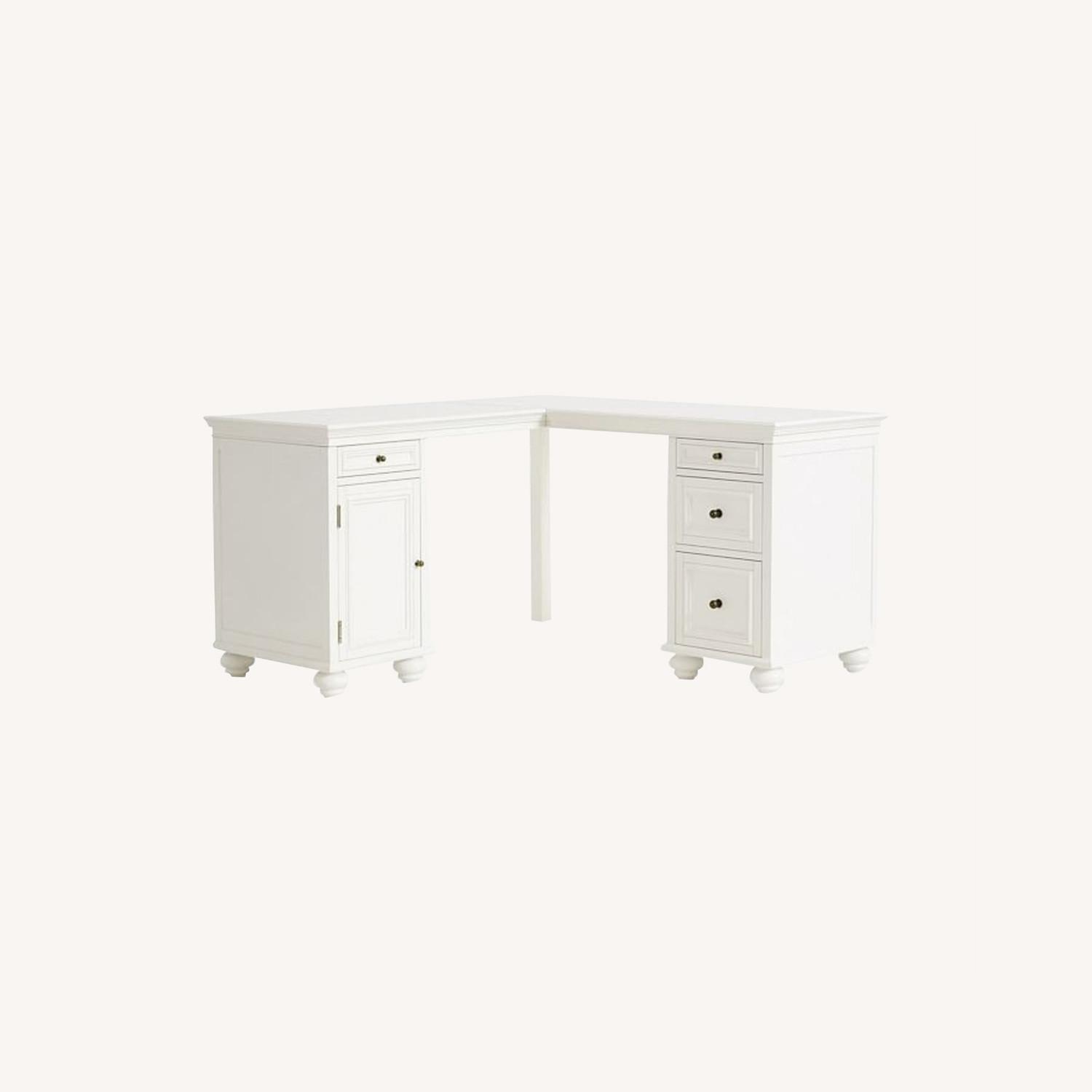 Pottery Barn Chelsea Corner Desk and Storage Hutch - image-0