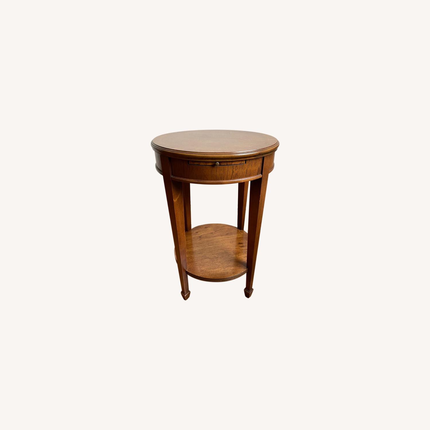 Small Round Vintage Cigar Table - image-0