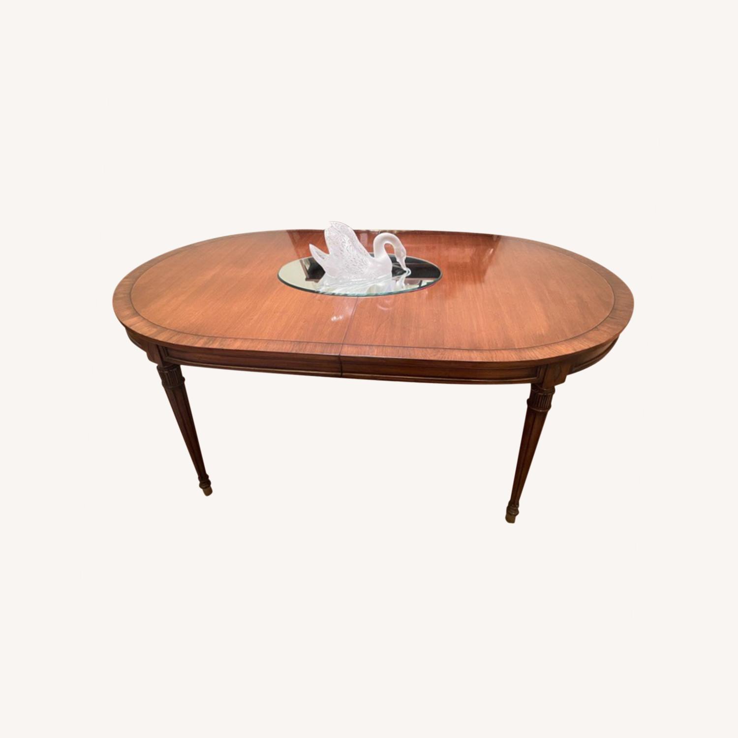 Solid Walnut Extendable Dining Table with 2 Leaves - AptDeco