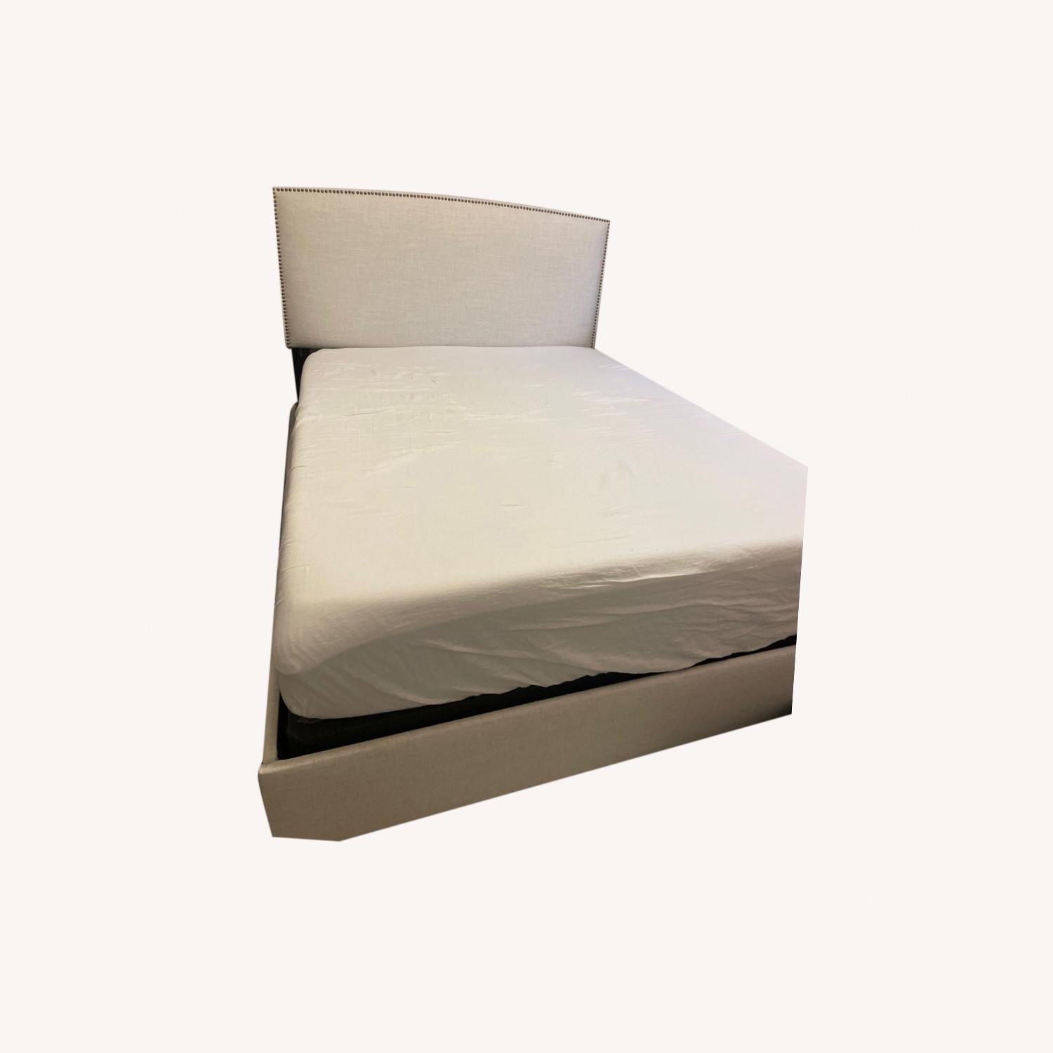 One Kings Lane Linen Platform Bed - image-0