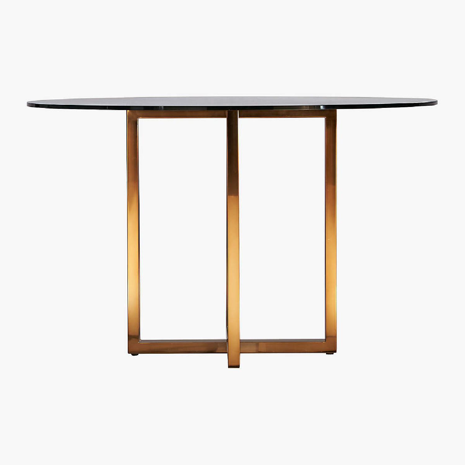 CB2 Brass Glass Table - image-8